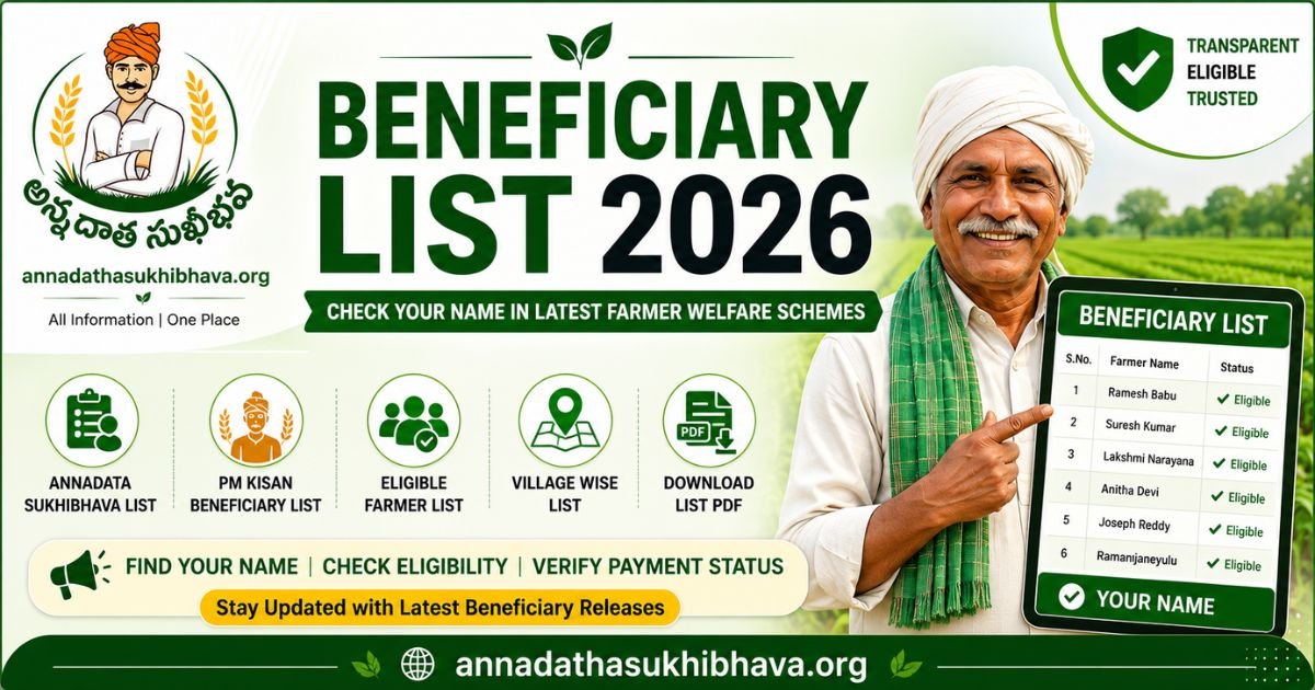 Annadatha Sukhibhava Beneficiary List 2026